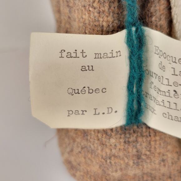 Handmade Quebec Doll Nouvelle-France Era Farm Woman 6" Cloth Base Vintage - Picture 14 of 16